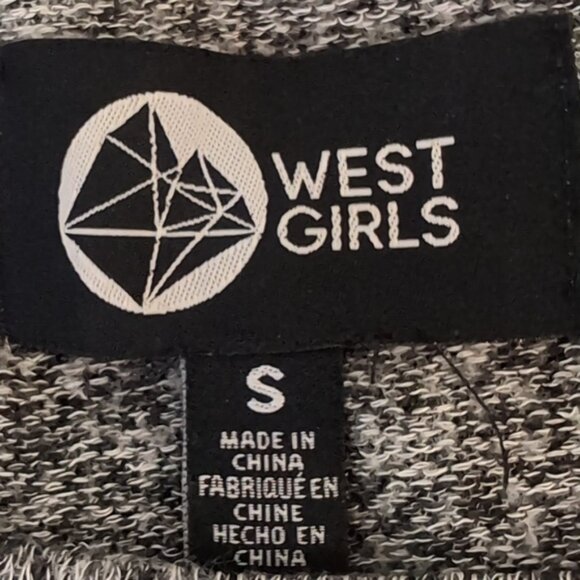 West Girls Slouchy Split Back Knit Top Heathered Long Sleeve Layered Sweater - Picture 11 of 12